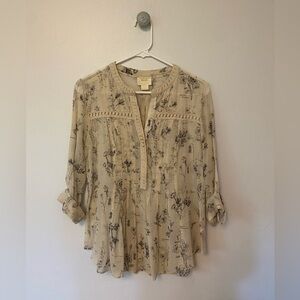 Anthropologie Maeve Abella Botanical Print Top. Size 0. Perfect condition.
